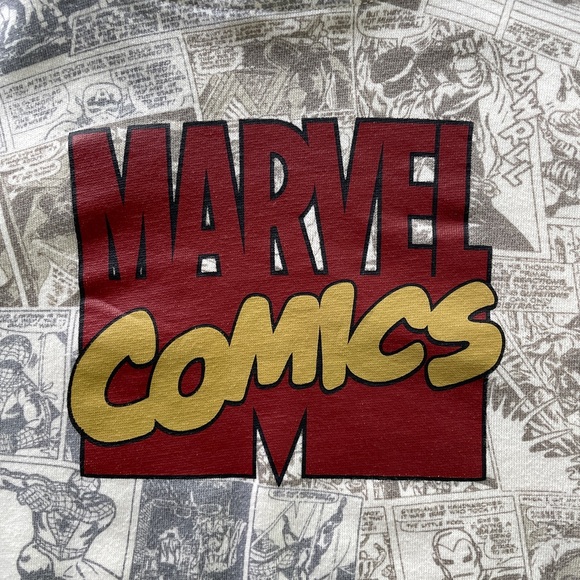 MARVEL MARVEL COMICS COMIC STRIP HOODED HOODIE SWEATSHIRT!! - Picture 4 of 11